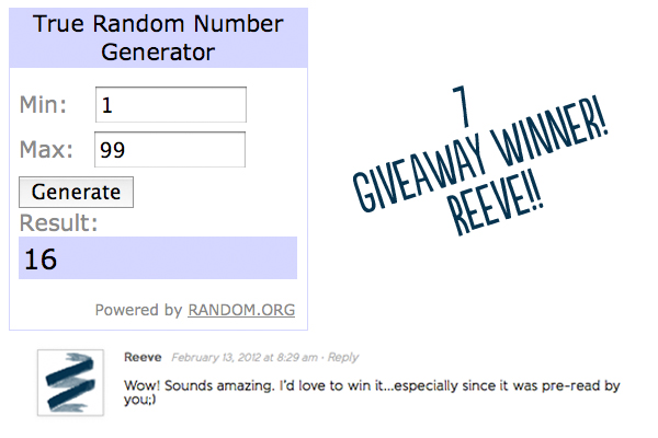 7 giveaway winner